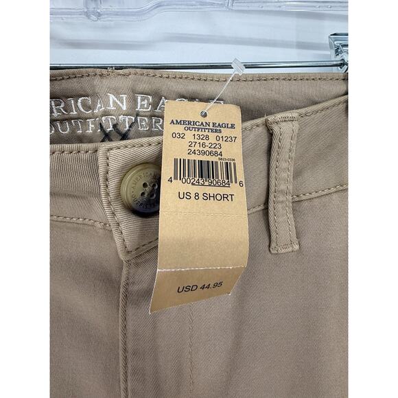 NEW NWT American Eagle Twill Khaki Pants Skinny Super Stretch Women's 8 Short - Picture 6 of 10
